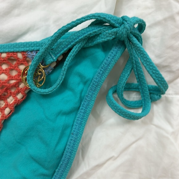 Luli Fama Swimwear Bikini (SIZE: L, LARGE) Triangle Top + Side Tie Bottom - Picture 4 of 6